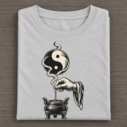 Daoist Incense And Taijitu World Faiths Ink Figures Classic T-shirt – Grey
