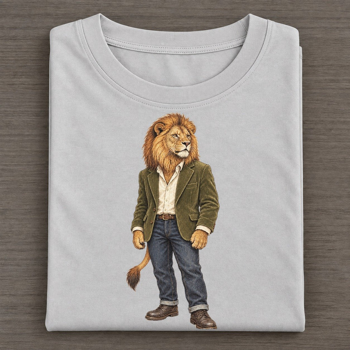 Lion Wardrobe Portrait Wild Wardrobe Portraits Classic T-shirt – Grey