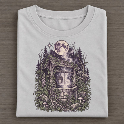 Stone Well In The Forest Midnight Haunt Classic T-shirt – Grey