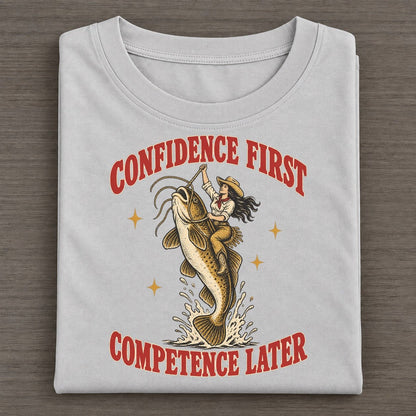 Competence Later Unhinged Affirmations Classic T-shirt – Grey