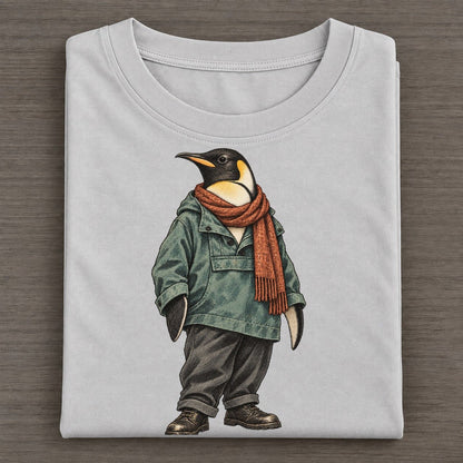 Emperor Penguin Wardrobe Portrait Wild Wardrobe Portraits Classic T-shirt – Grey