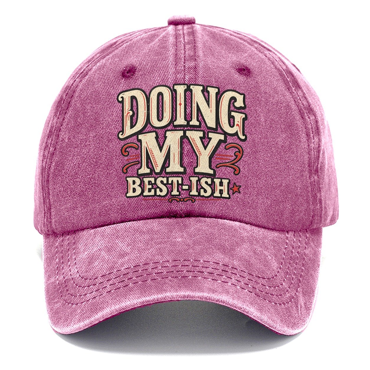 Doing My Best Ish American Wit Classic Cap – Dusty Rose