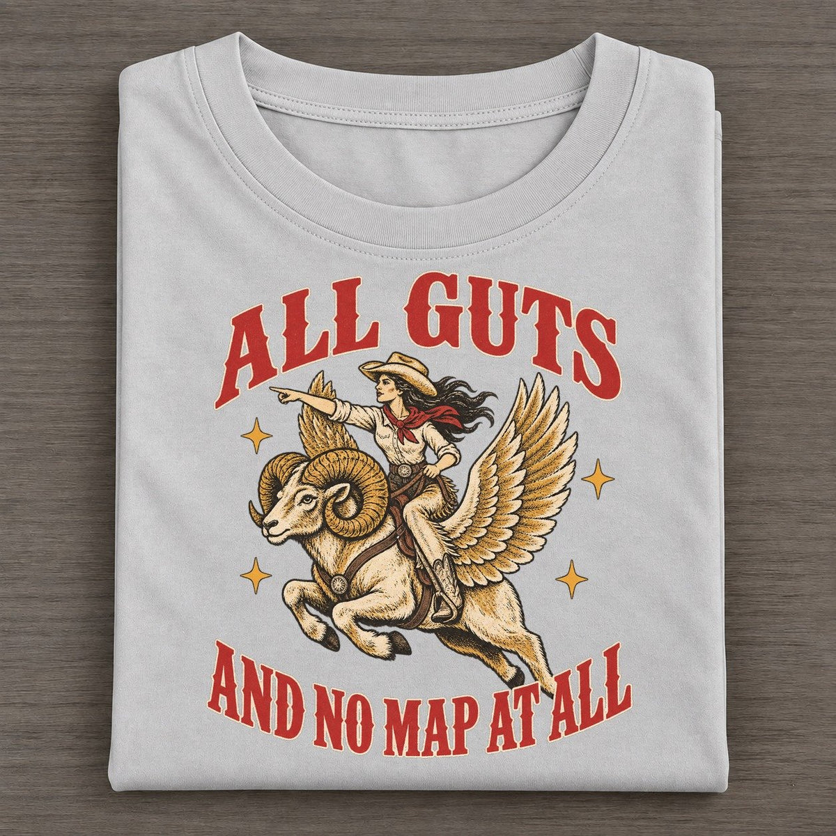And No Map At All Unhinged Affirmations Classic T-shirt – Grey