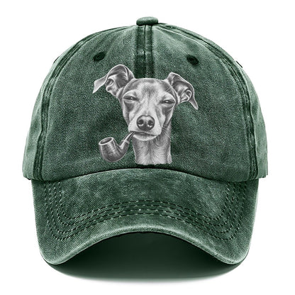 Italian Greyhound A Classic Tobacco Pipe Smoking Dogs Smoking Dogs Portraits Classic Cap – Forest Mist