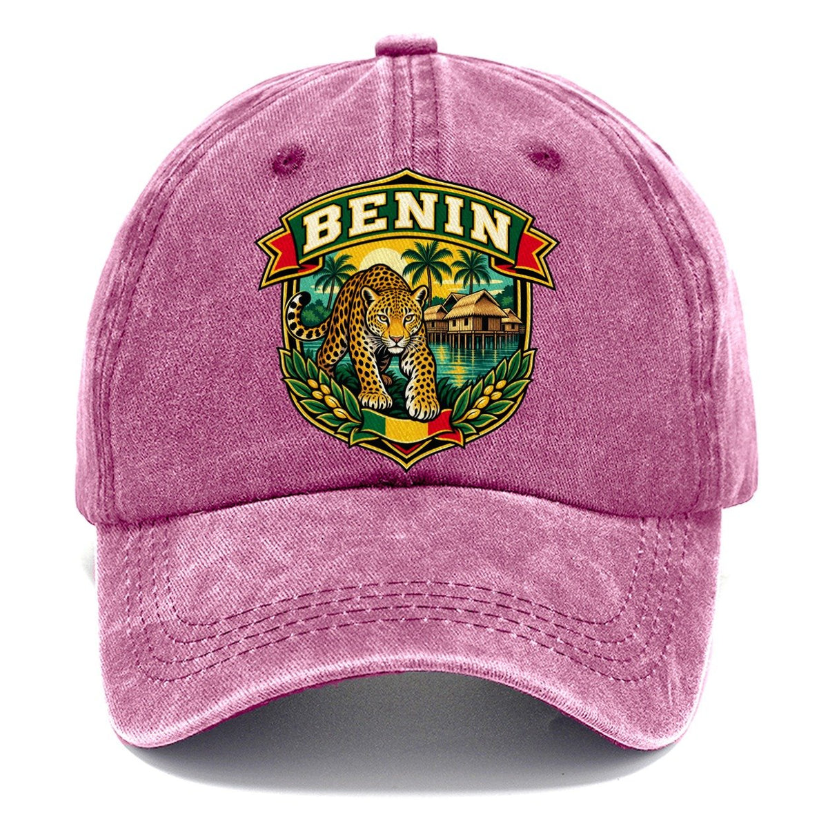 Benin Retro Badge Country Logos Classic Cap – Dusty Rose