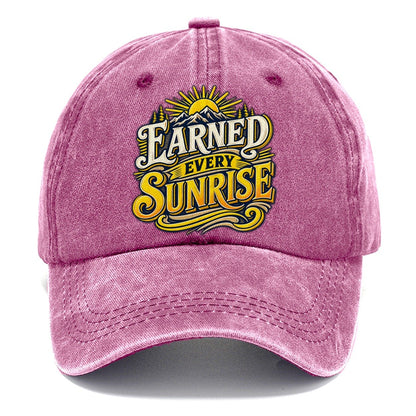Earned Every Sunrise Retired Living Classic Cap – Dusty Rose