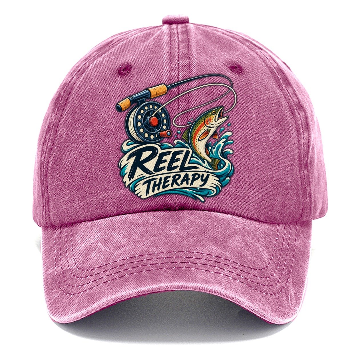 Reel Therapy Fishing Elegant Classic Cap – Dusty Rose