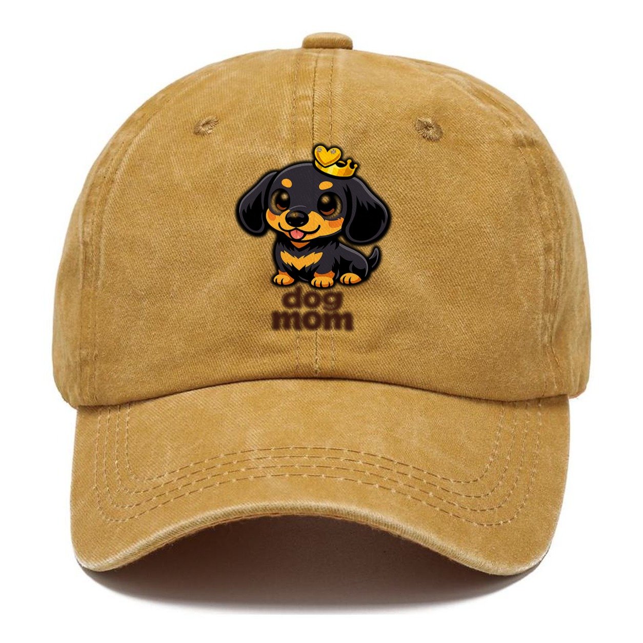 Dachshund Heart Crown Classic Cap – Golden Harvest