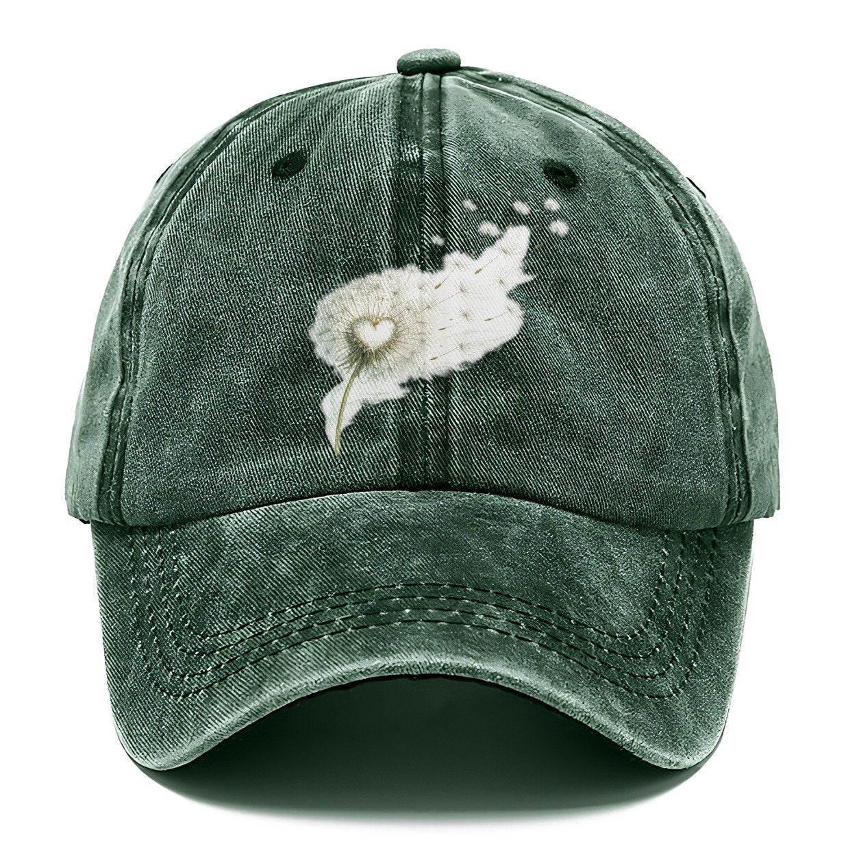Claddagh Symbol Washed Classic Cap – Forest Mist