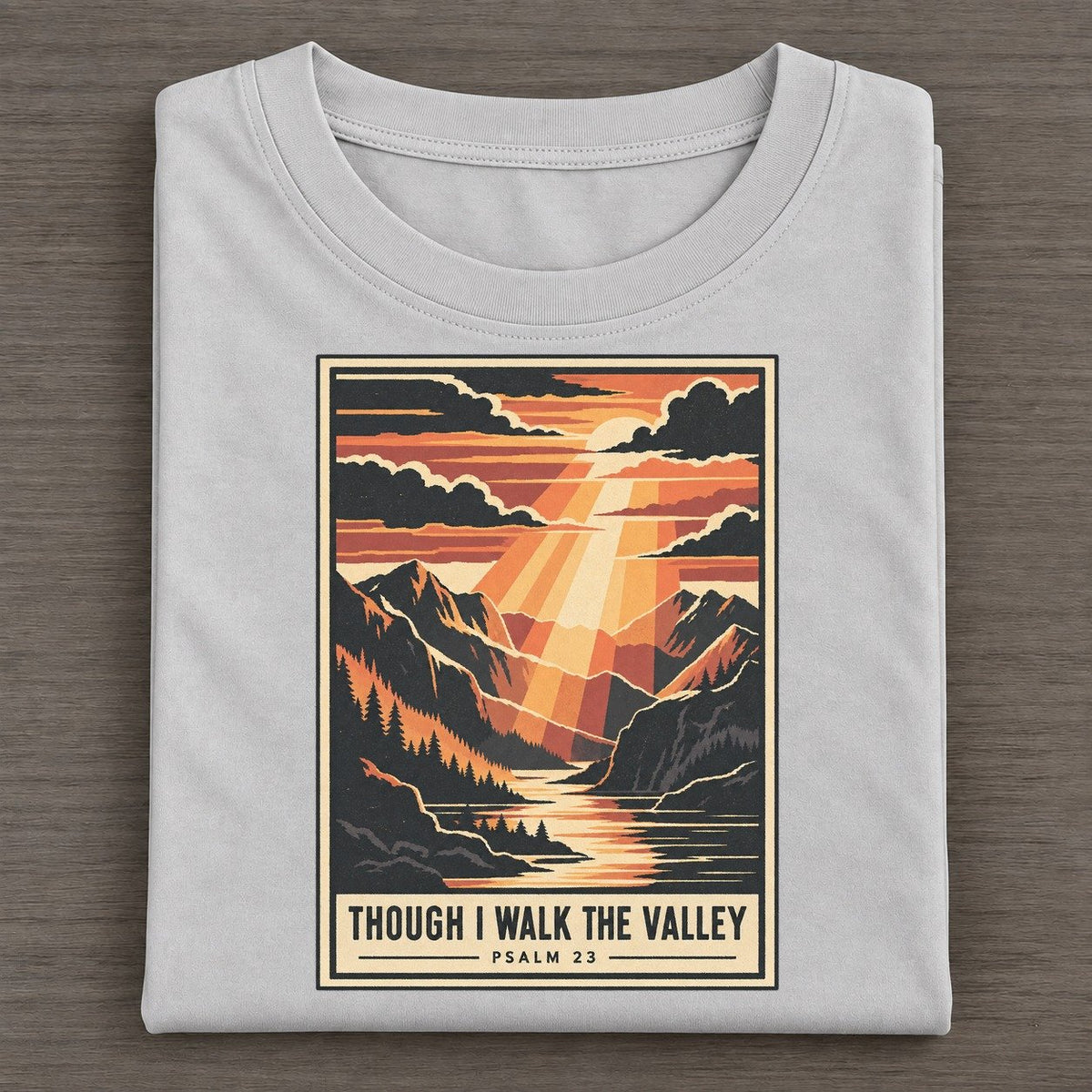 Though I Walk The Given Light Classic T-shirt – Grey