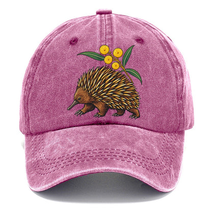 Short Beaked Echidna And Golden Wattle Australia Cultural Icons Classic Cap – Dusty Rose