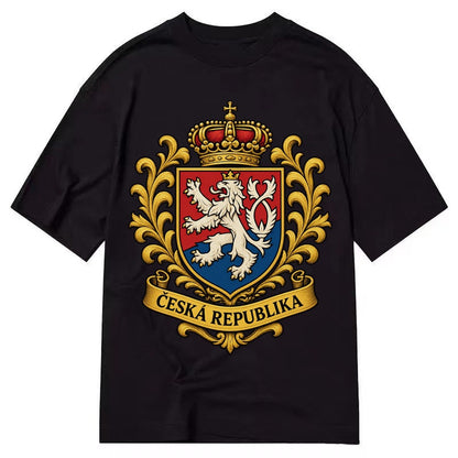 Czech Republic Lion Classic T-shirt – Black