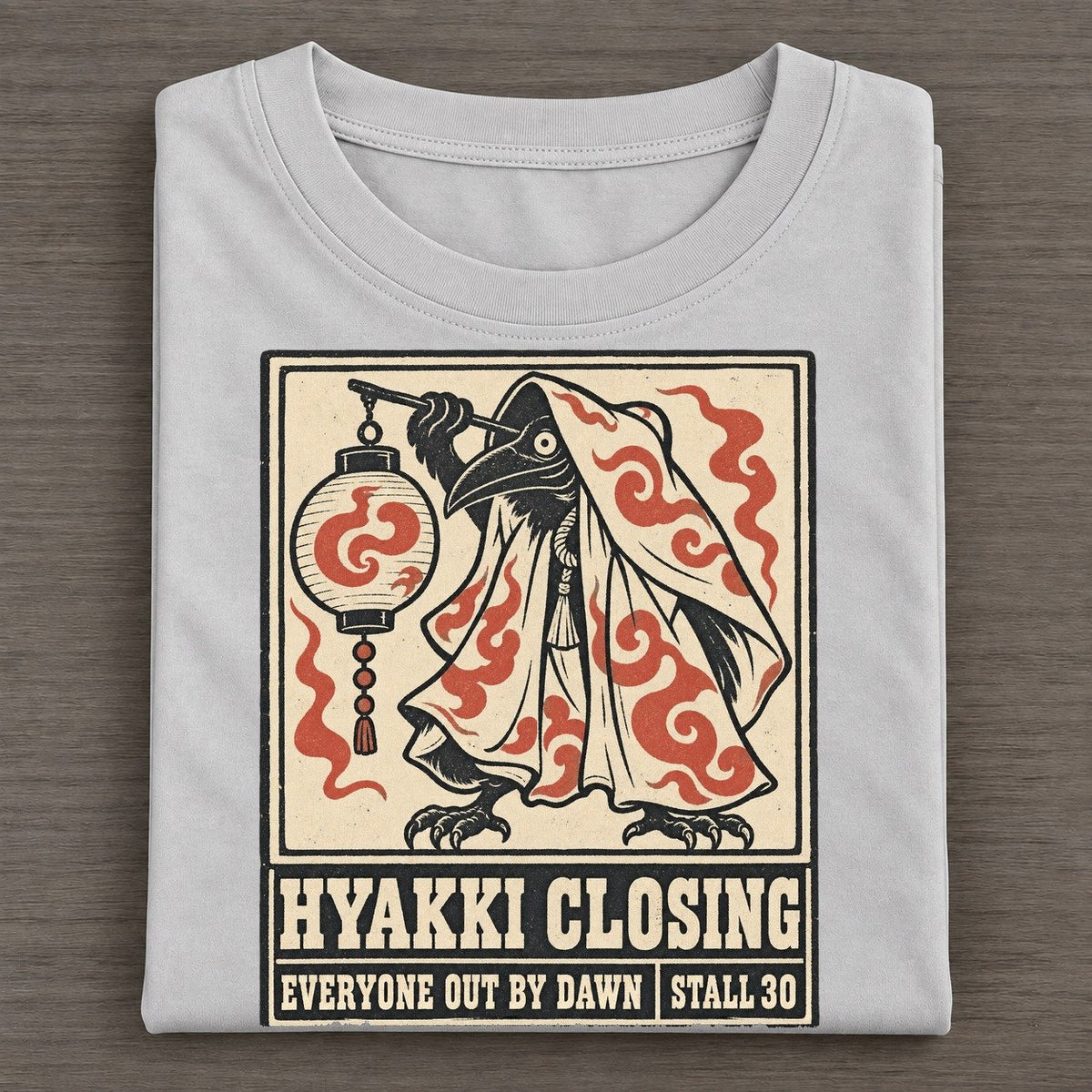 Hyakki Closing Yokai Night Market Classic T-shirt – Grey
