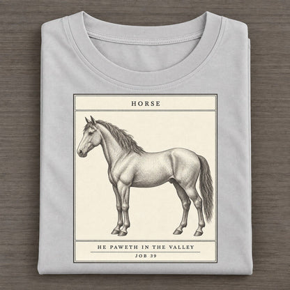 Horse Specimen Plate Creature Canticle Classic T-shirt – Grey