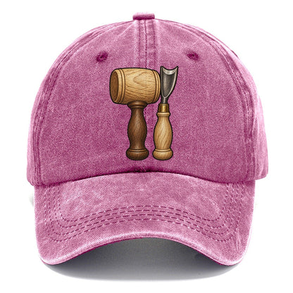 Carvers Mallet And Gouge Woodworking Classic Cap – Dusty Rose