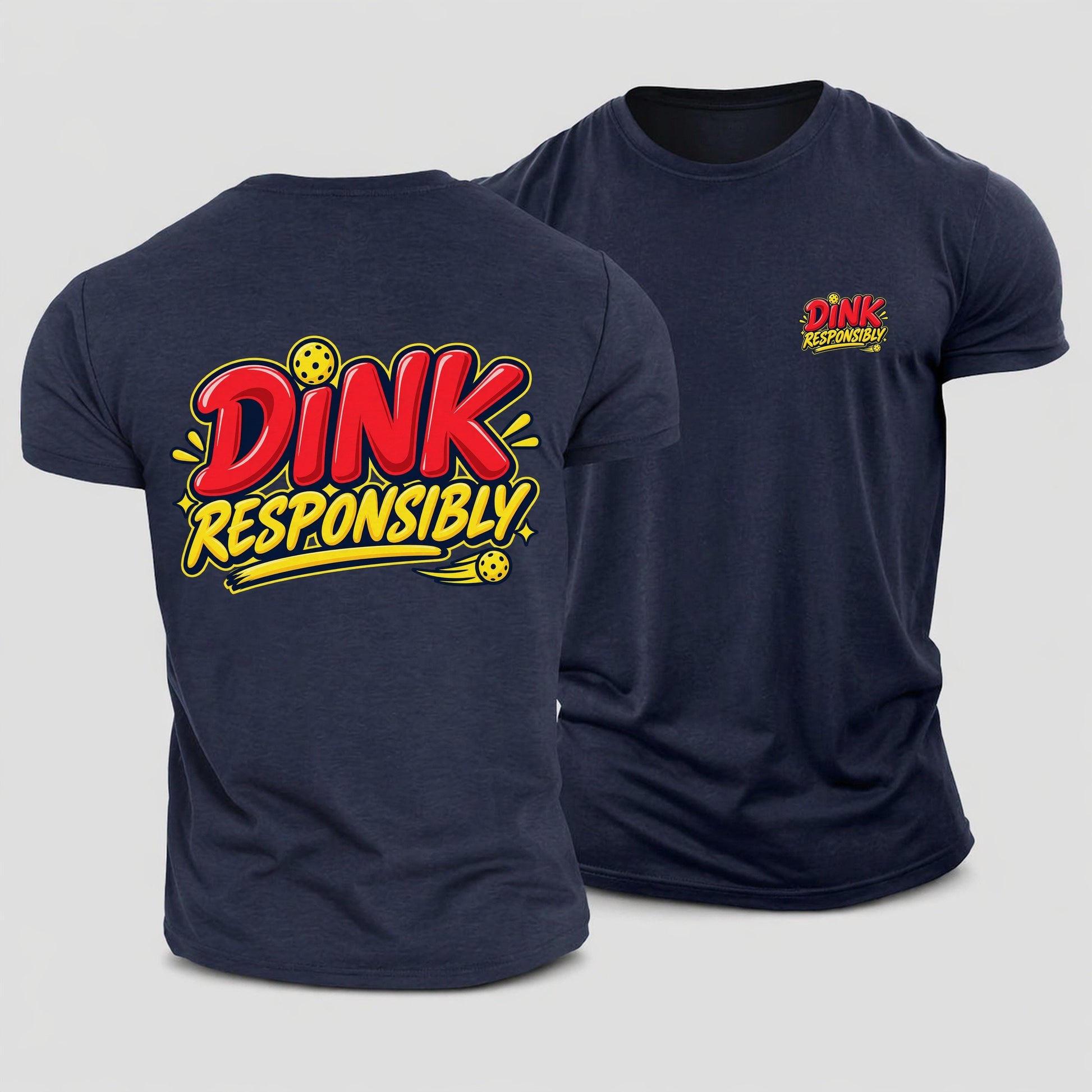 Dink Responsibly Pickleball Life Cotton T-Shirt – Navy