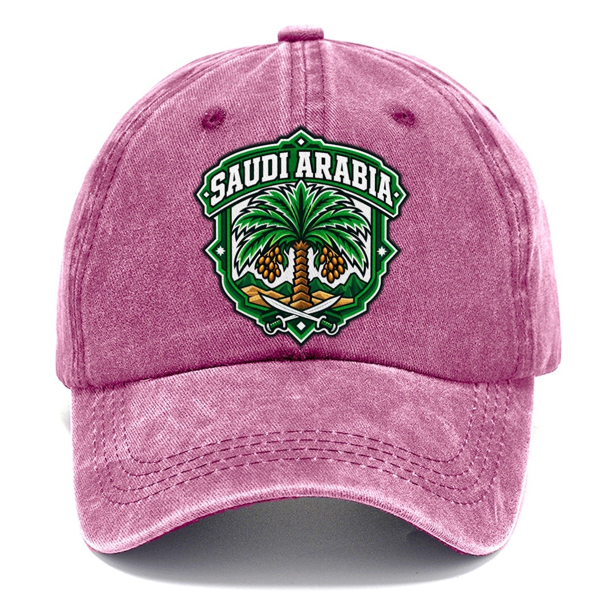 Saudi Arabia Retro Badge Country Logos Classic Cap – Dusty Rose