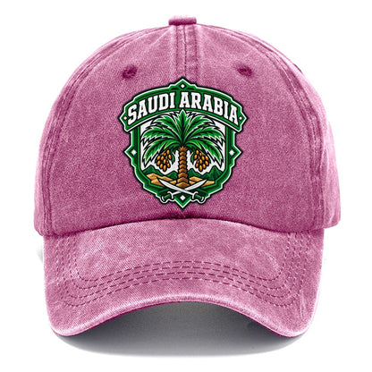 Saudi Arabia Retro Badge Country Logos Classic Cap – Dusty Rose