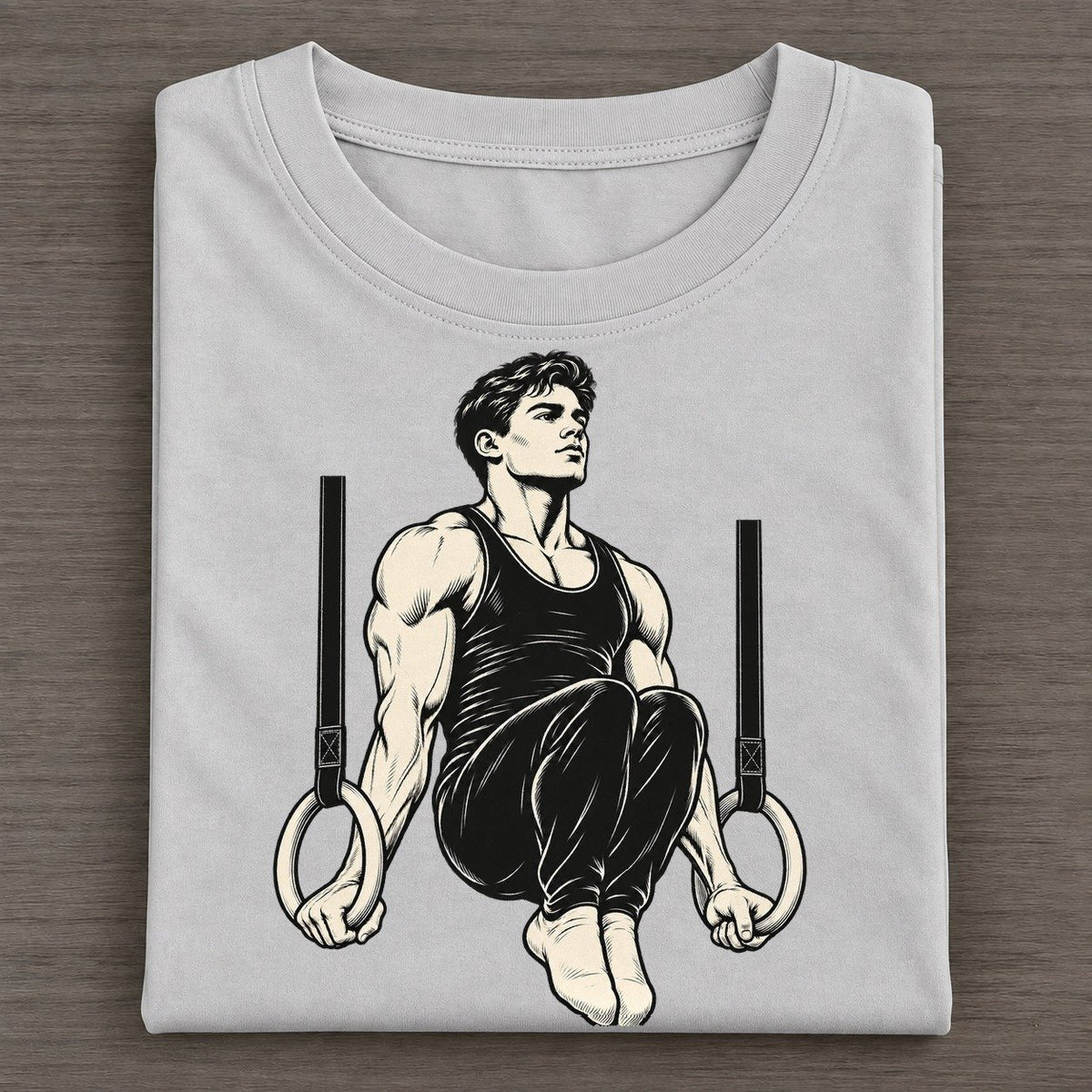 Gymnast Rings Support Global Sports Ink Figures Classic T-shirt – Grey