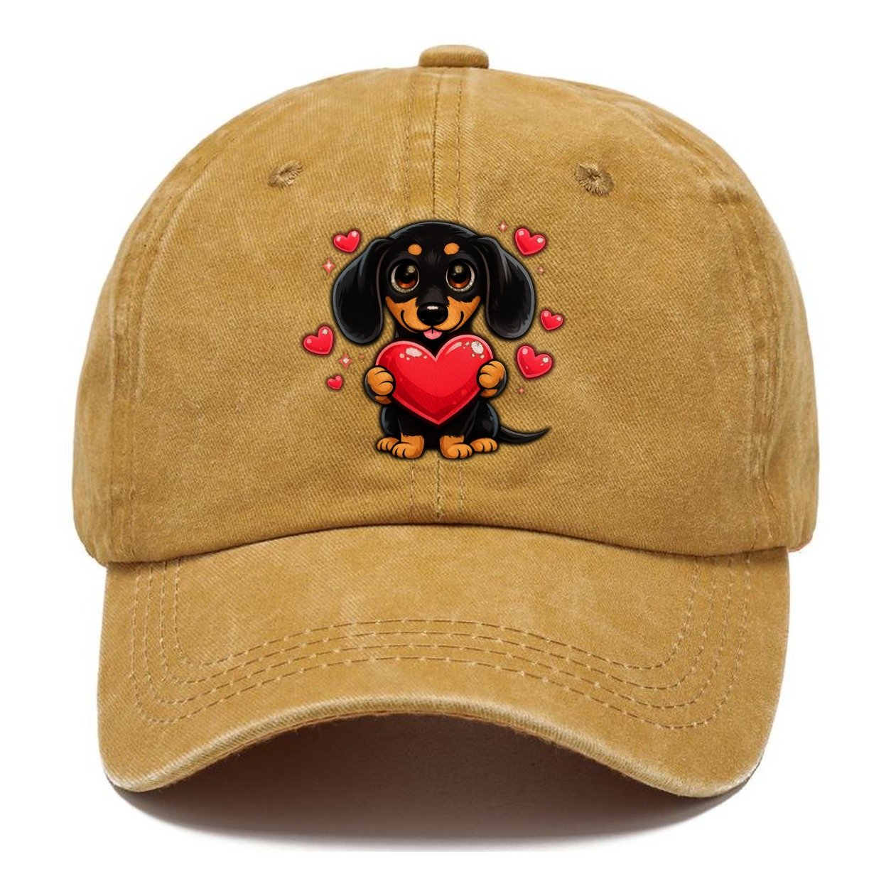 Dachshund Valentine Card Hearts Classic Cap – Golden Harvest