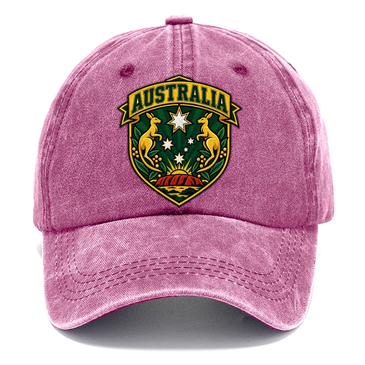 Australia Retro Badge Country Logos Classic Cap – Dusty Rose