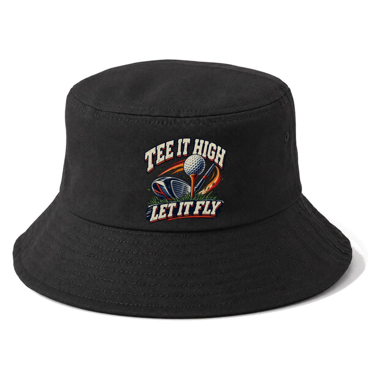 Tee It High Let It Fly Golf Life Bucket Hat – Black
