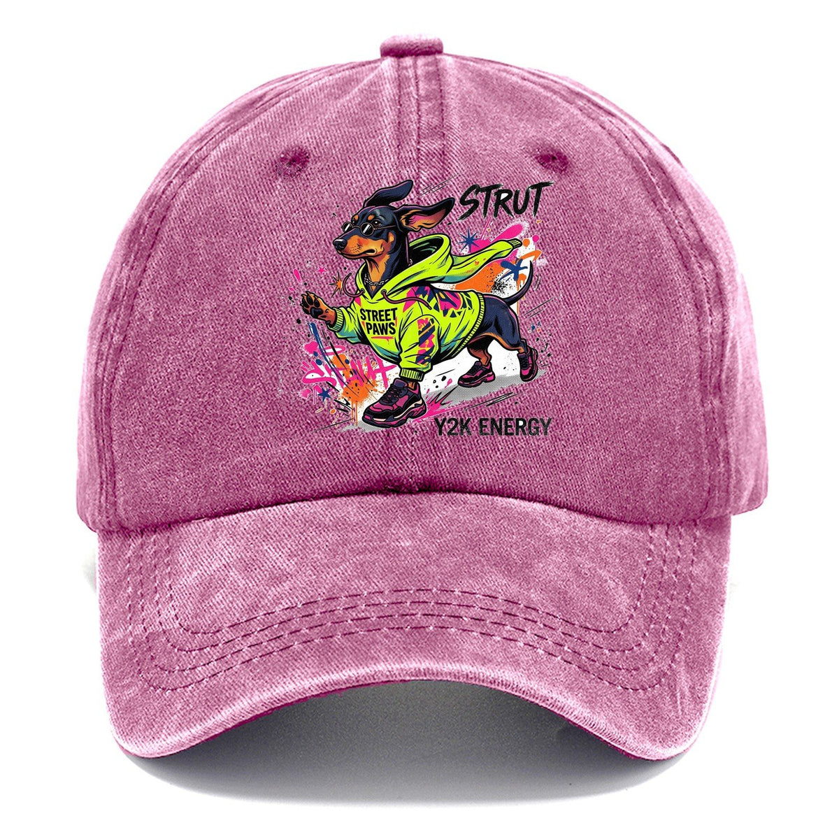 Strut Street Paws Y2K Energy Classic Cap – Dusty Rose
