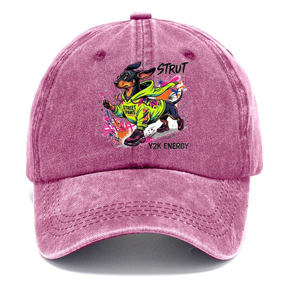 Strut Street Paws Y2K Energy Classic Cap – Dusty Rose