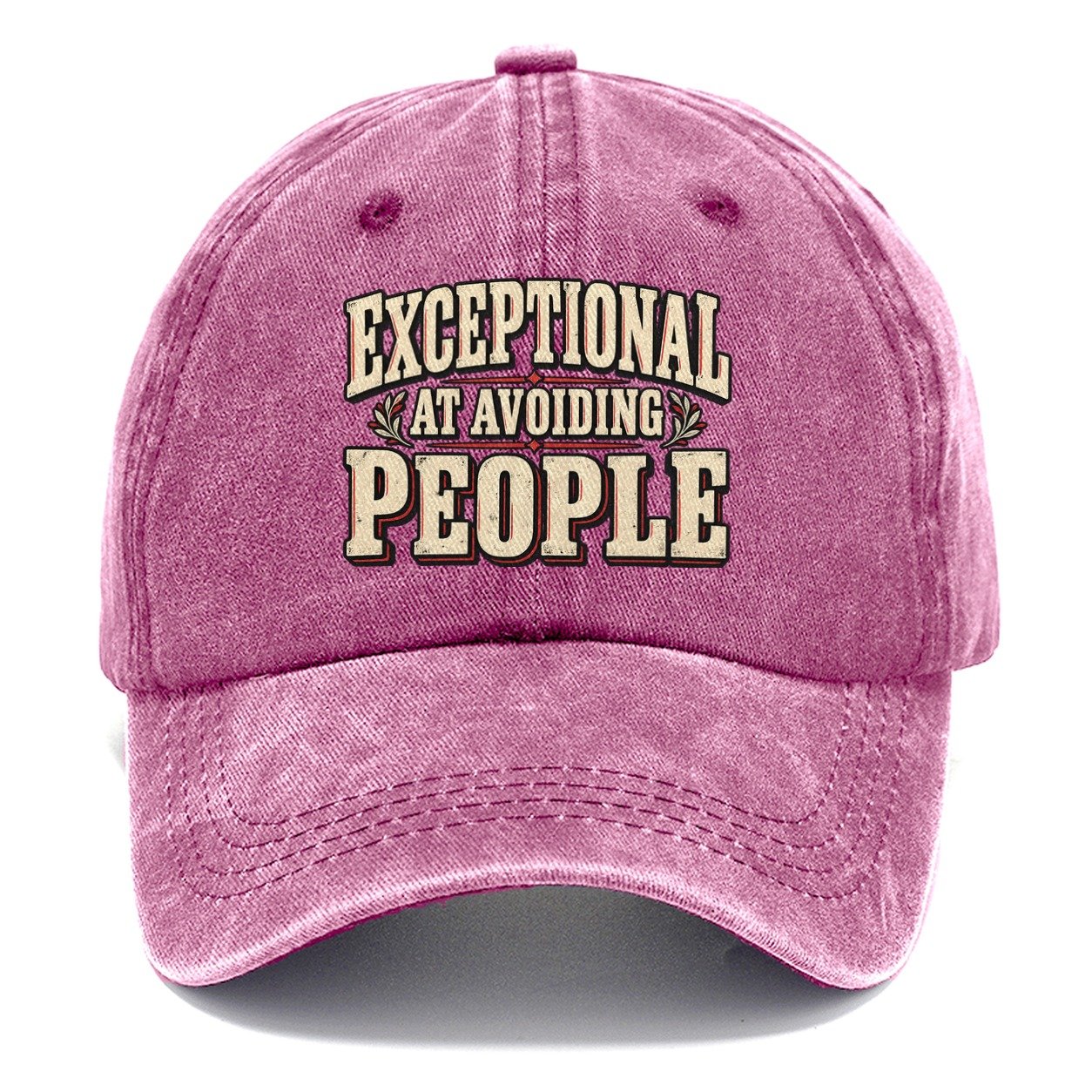 Exceptional At Avoiding People American Wit Classic Cap – Dusty Rose