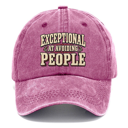 Exceptional At Avoiding People American Wit Classic Cap – Dusty Rose