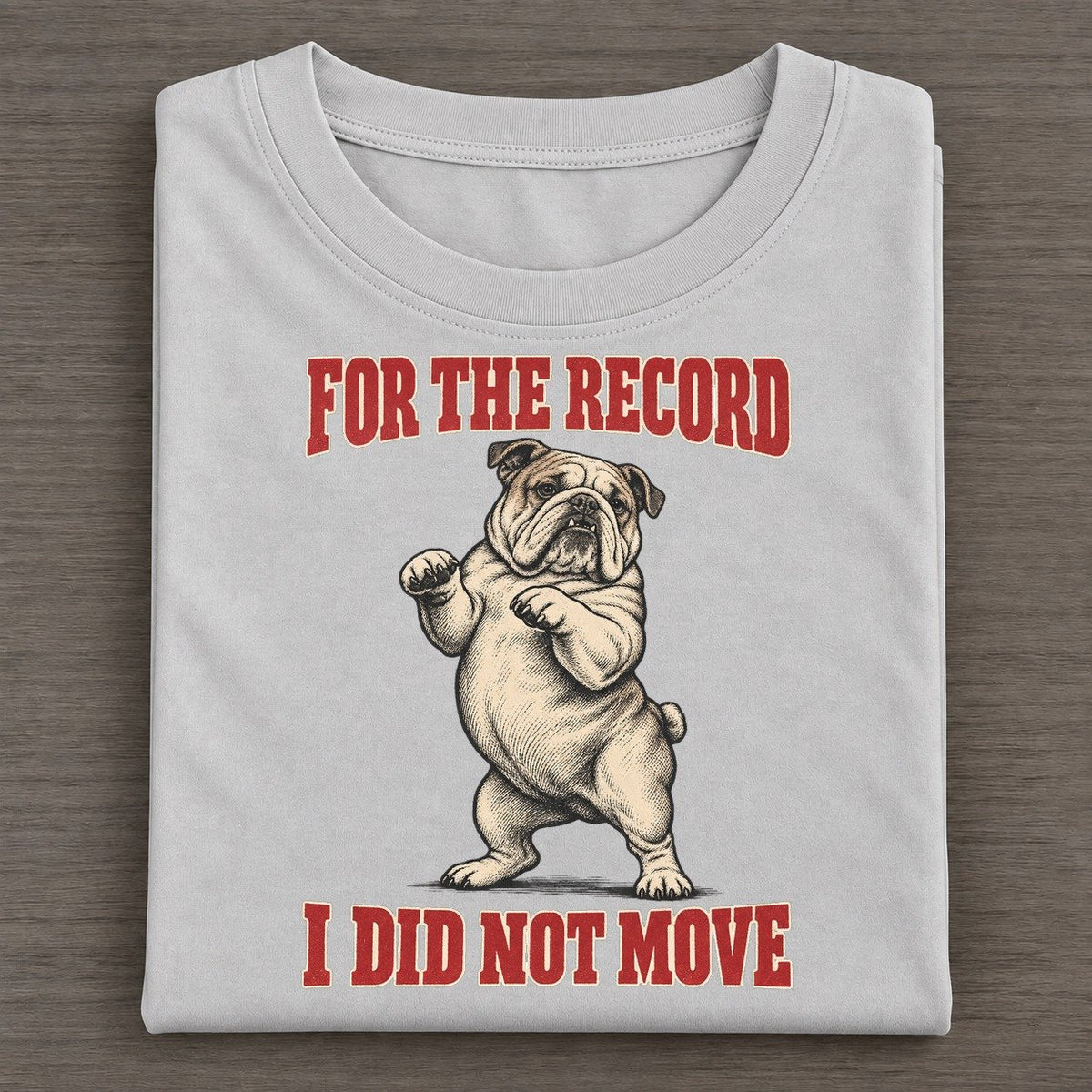 English Bulldog Dog Declarations Classic T-shirt – Grey