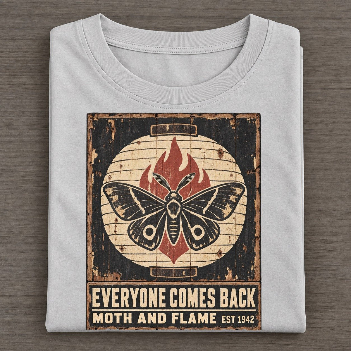 Moth And Flame Izakaya Rules Classic T-shirt – Grey