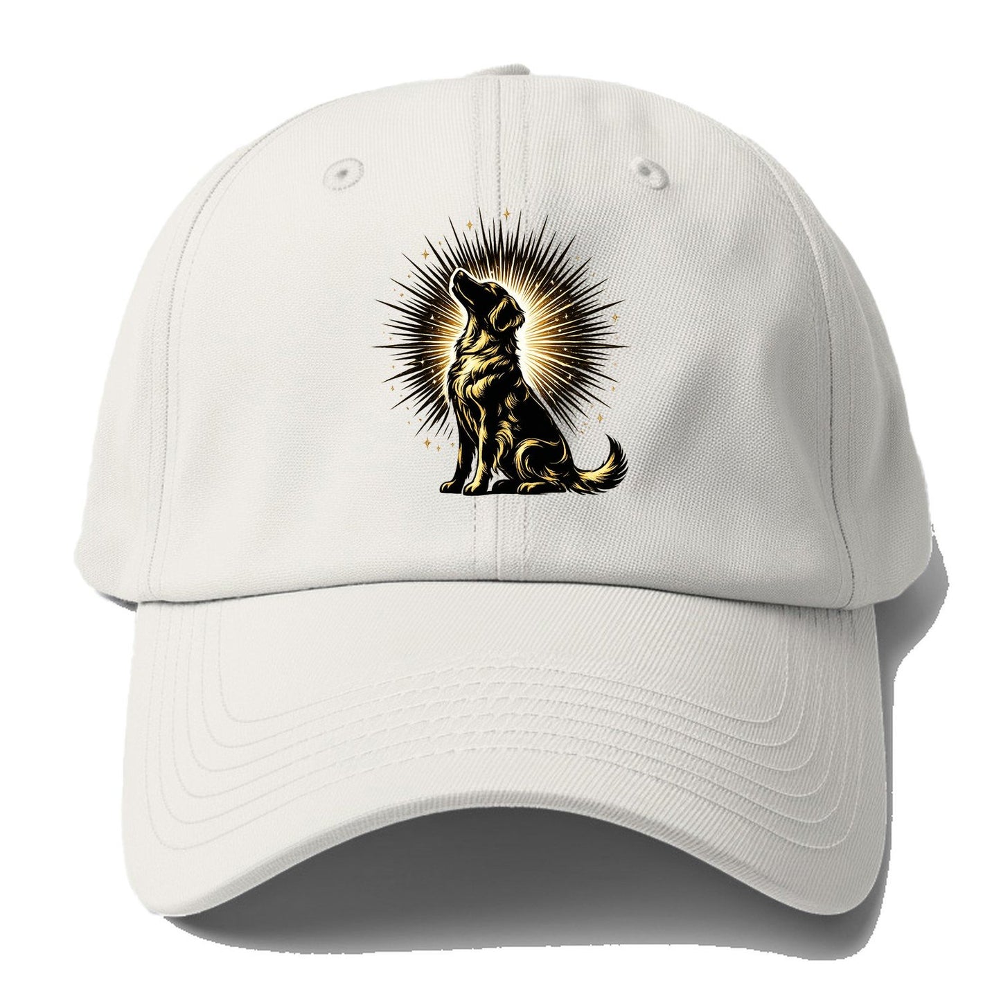 Golden Retriever Sunburst Baseball Cap – Off White