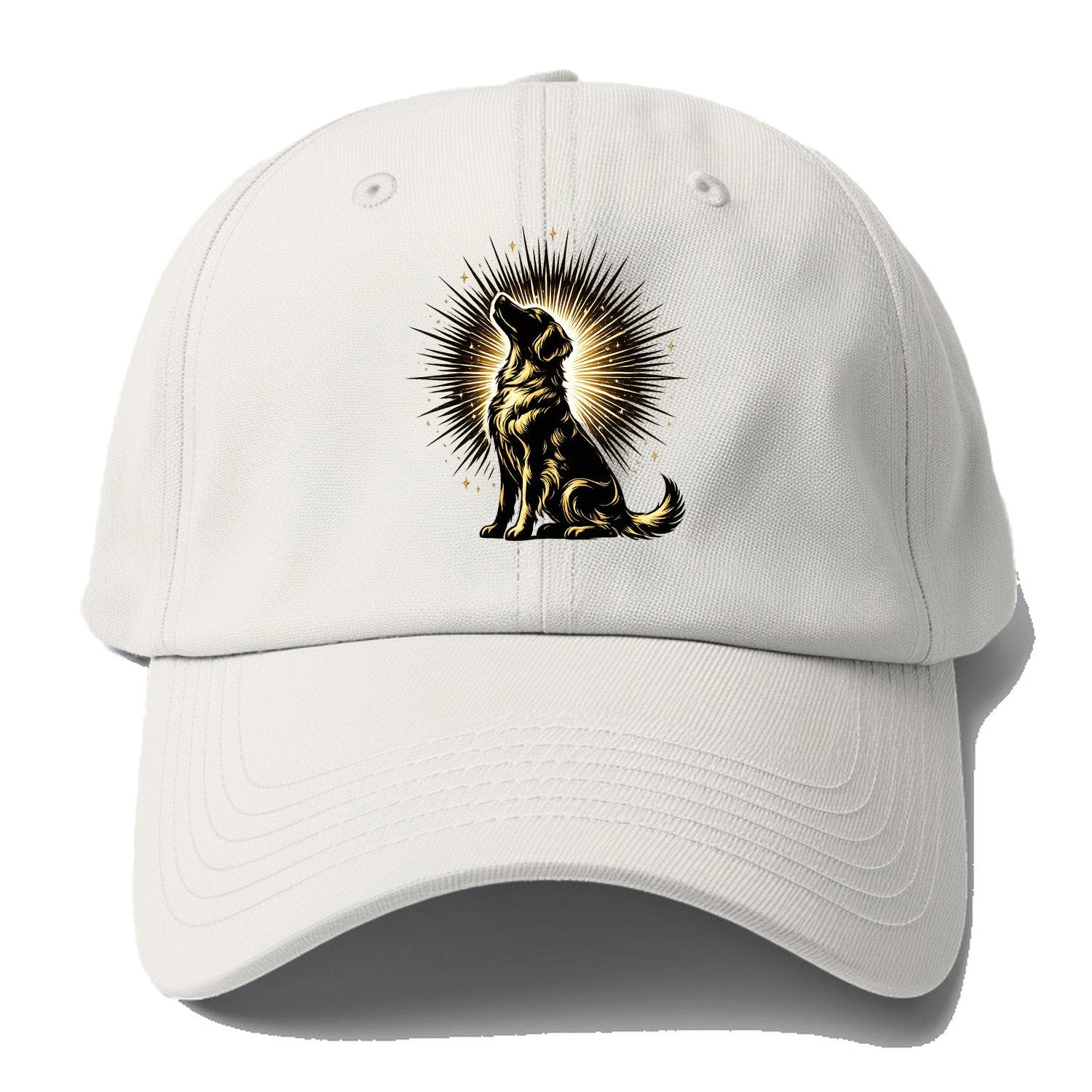 Golden Retriever Sunburst Baseball Cap – Off White