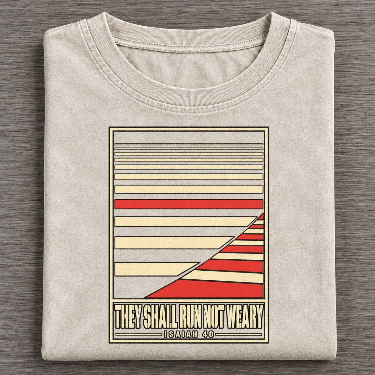 They Shall Run Not Weary Pit Board Parables Vintage T-shirt – Off White