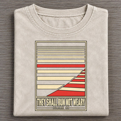 They Shall Run Not Weary Pit Board Parables Vintage T-shirt – Off White
