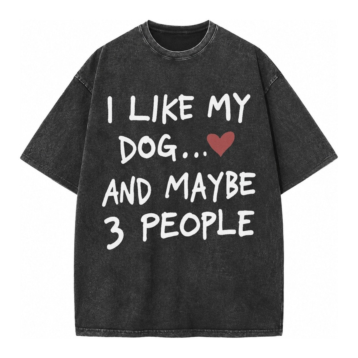Dog Maybe 3 People Vintage T-shirt – Black