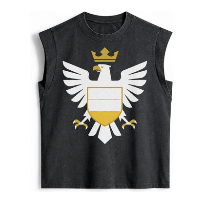 Germany Eagle Emblem Vintage Washed Tank – Black