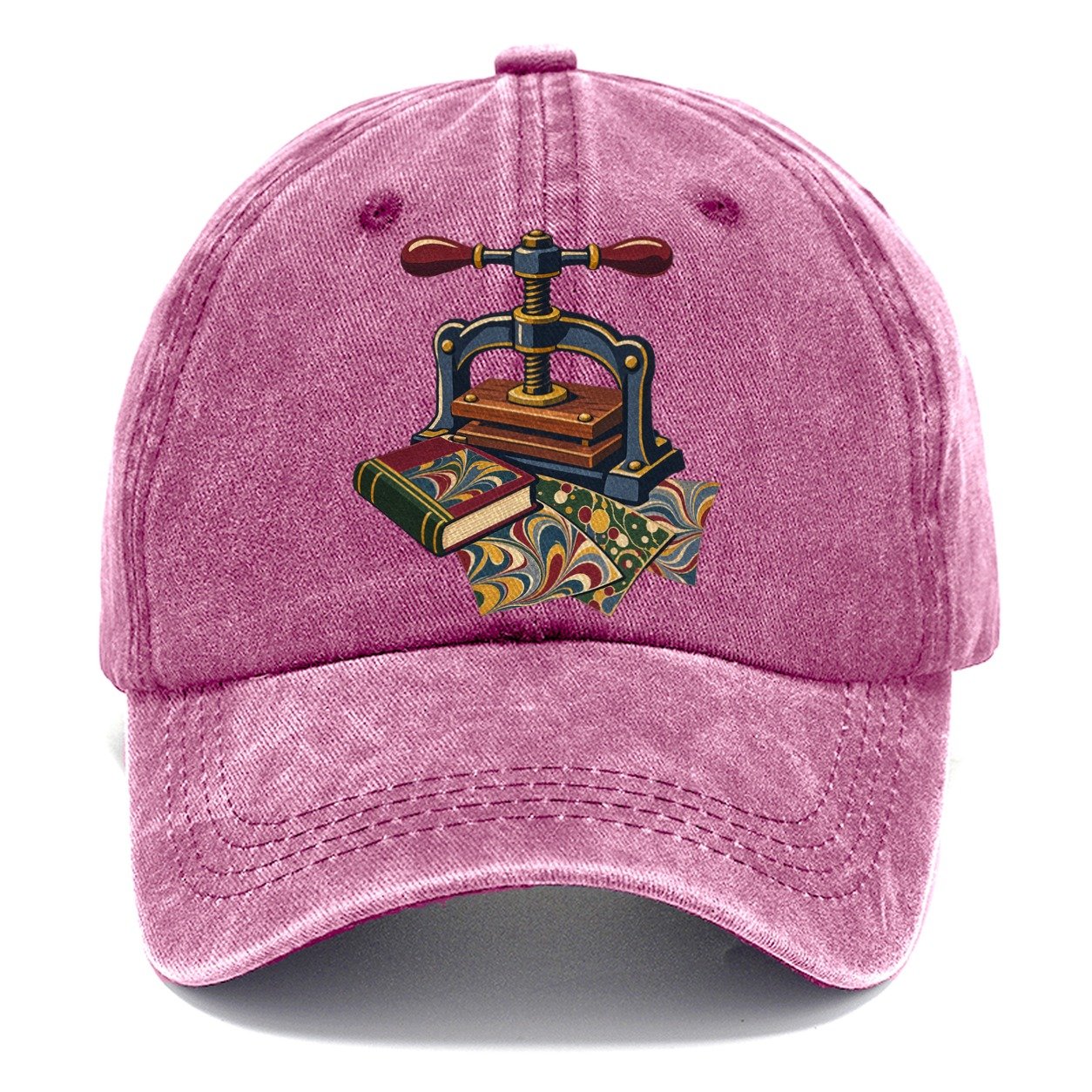 Bookbinder Press And Marbled Pages Uk Culture Heritage Classic Cap – Dusty Rose