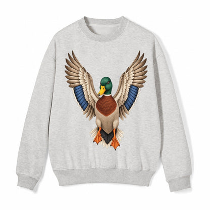 Mallard Majesty Fleece Sweatshirt – Light Gray