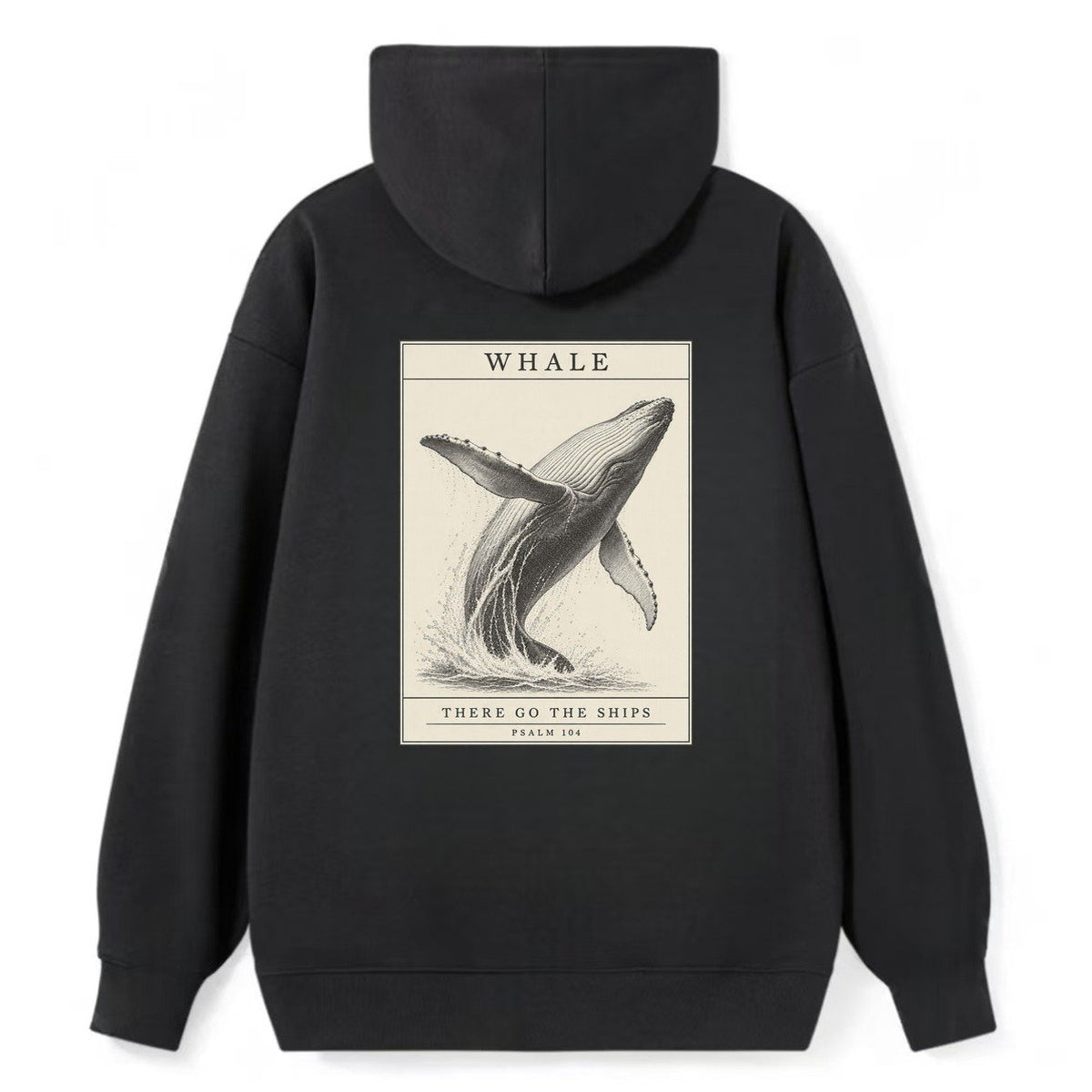 Whale Specimen Plate Creature Canticle Classic Pullover Hoodie – Black