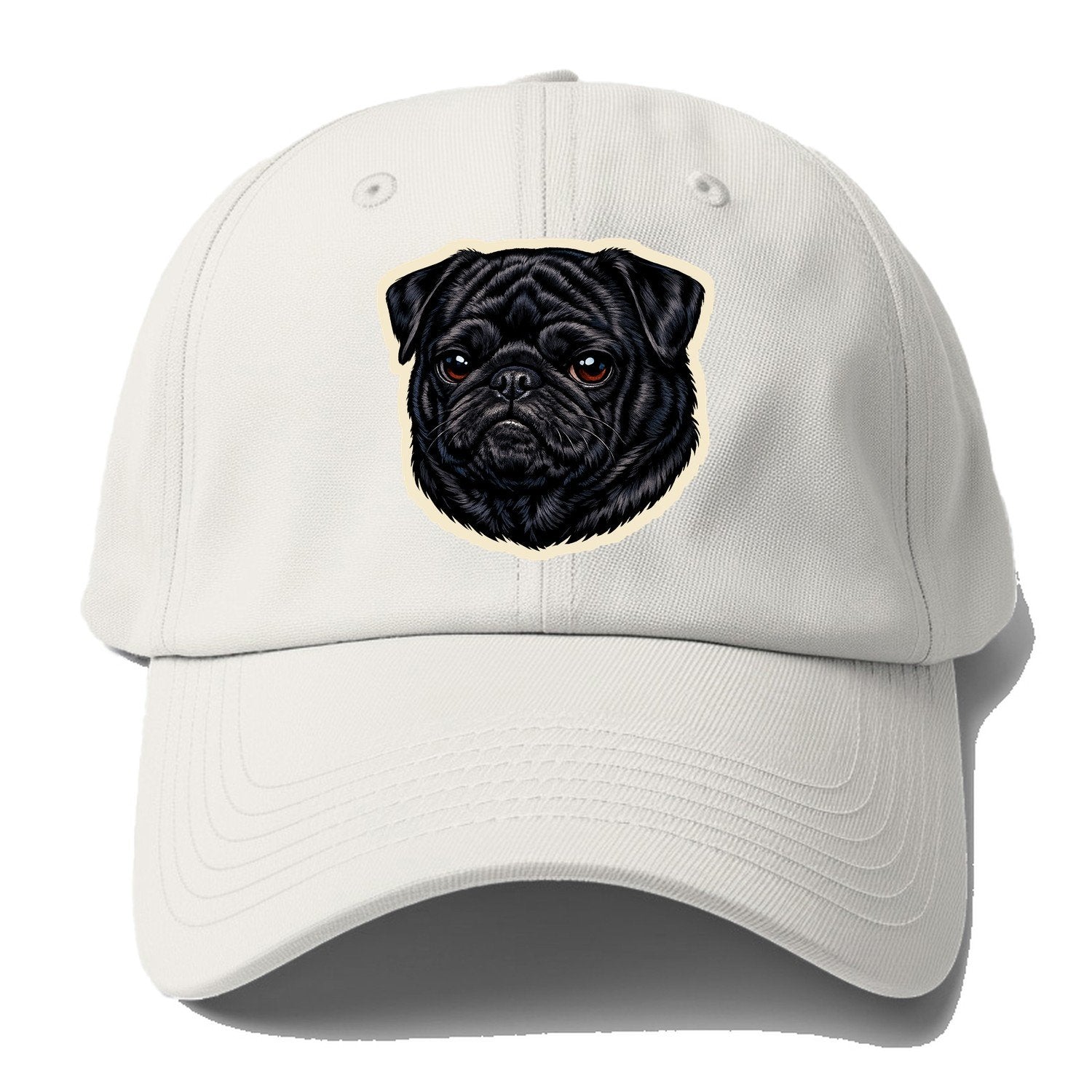 Black Pug Baseball Cap – Off White