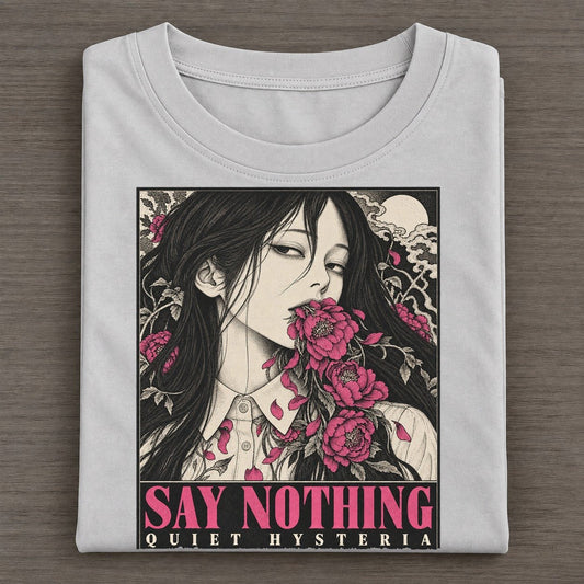 Say Nothing Quiet Hysteria Classic T-shirt – Grey