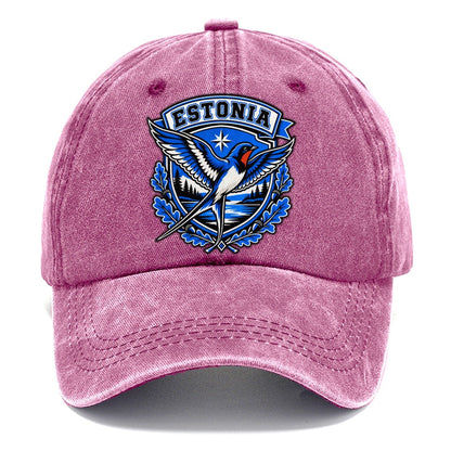 Estonia Retro Badge Country Logos Classic Cap – Dusty Rose