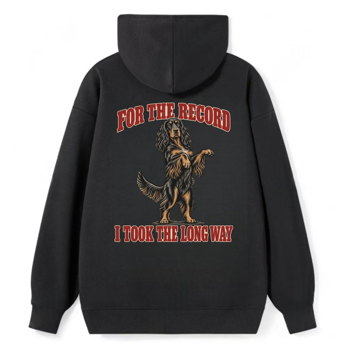 Gordon Setter Dog Declarations Classic Pullover Hoodie – Black