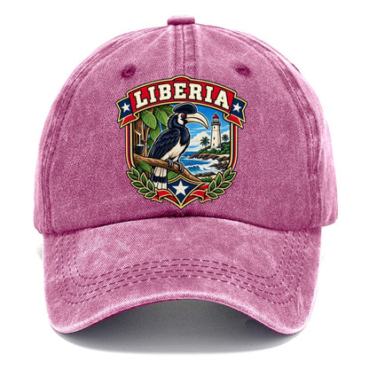 Liberia Retro Badge Country Logos Classic Cap – Dusty Rose