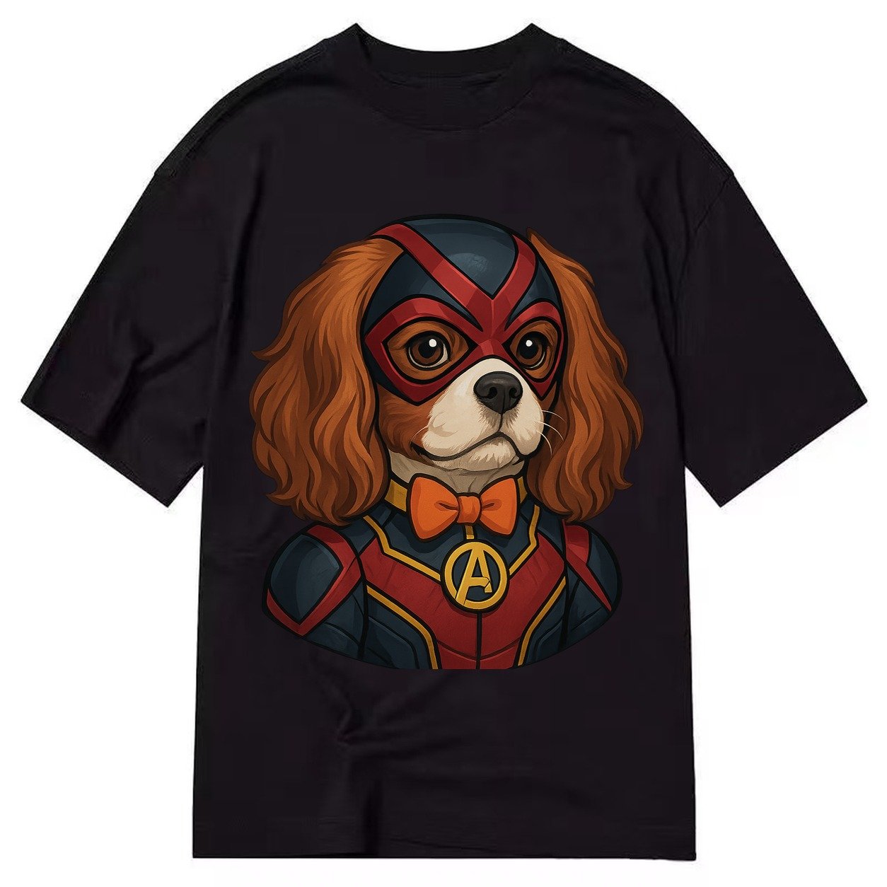 Cavalier King Charles Friendly Hero Sitting Sweet On Four Pa Classic T-shirt – Black