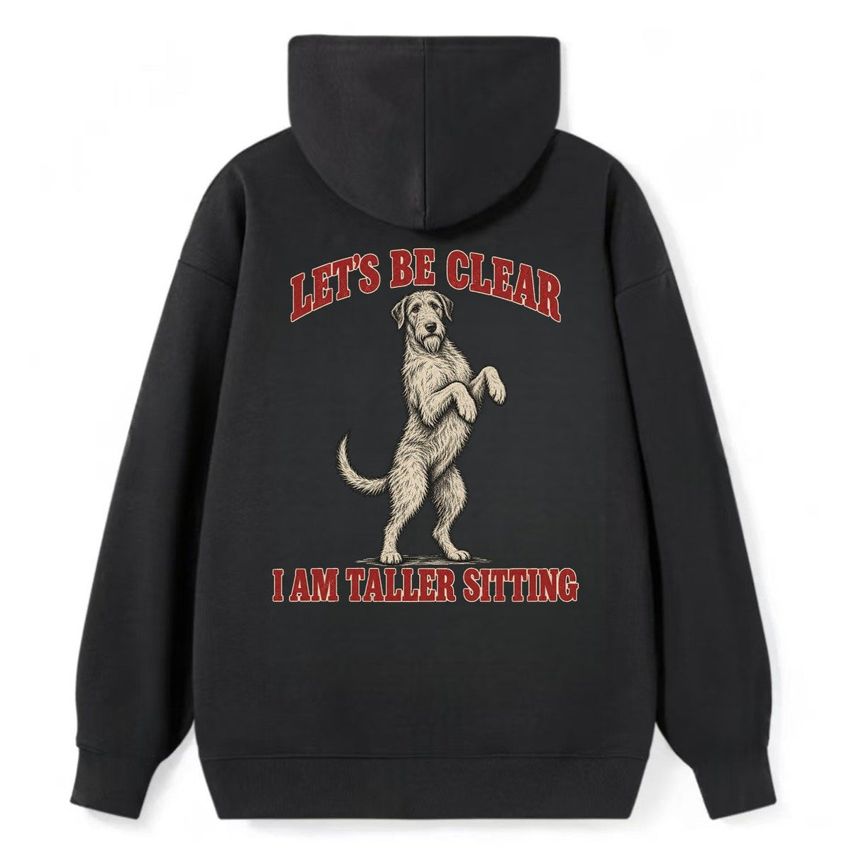 Irish Wolfhound Dog Declarations Classic Pullover Hoodie – Black