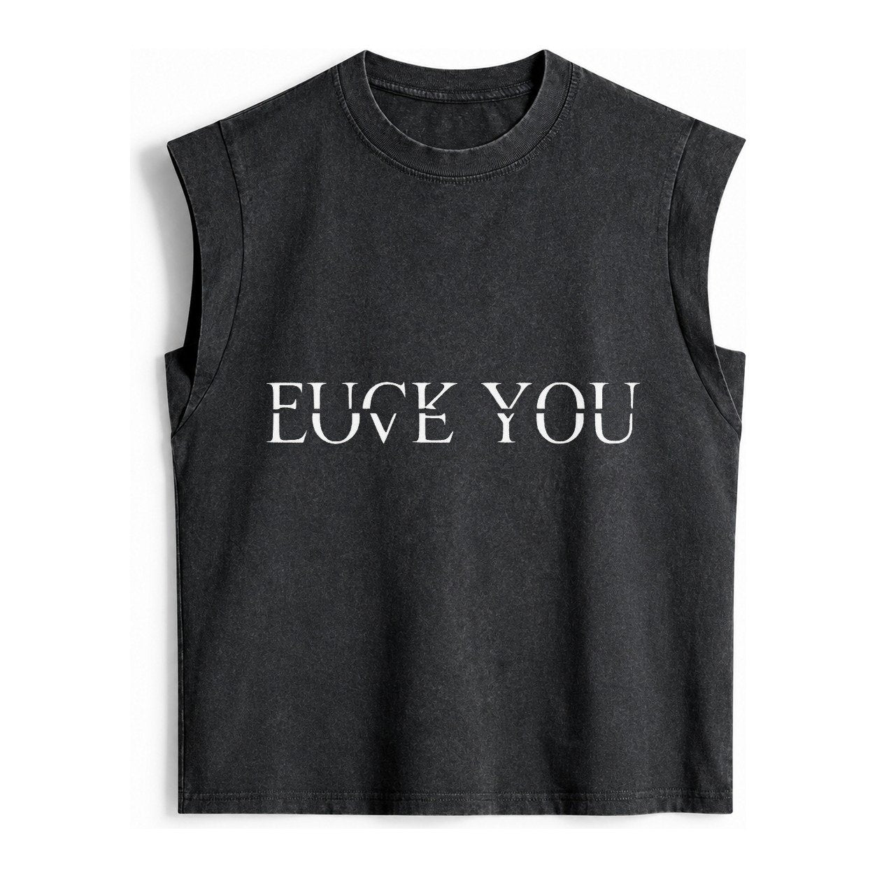 Fuck Love You Vintage Washed Tank – Black