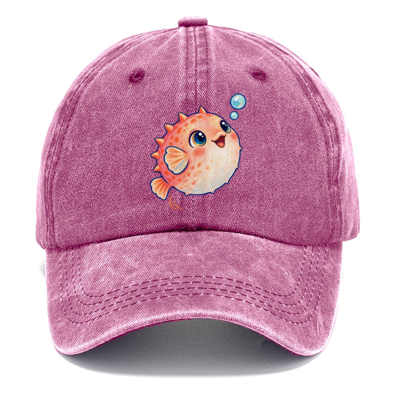 Pufferfish Bubble Bounce Sea Sprite Classic Cap – Dusty Rose